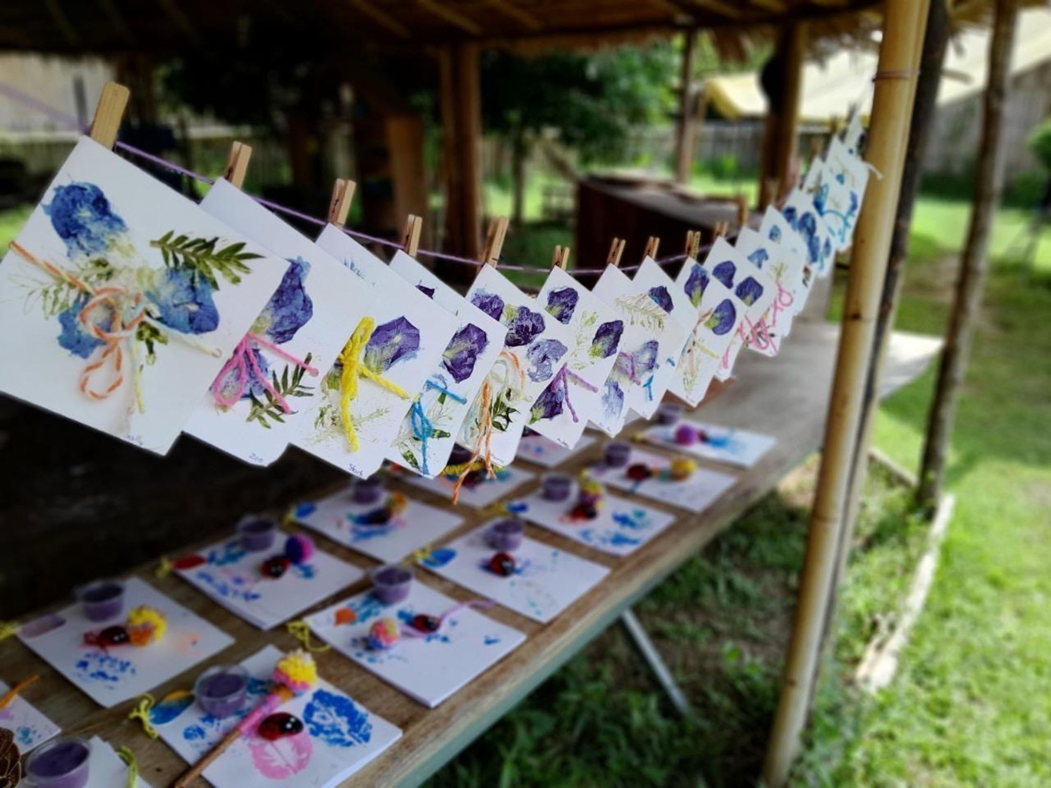 Nature art activities in after-school program